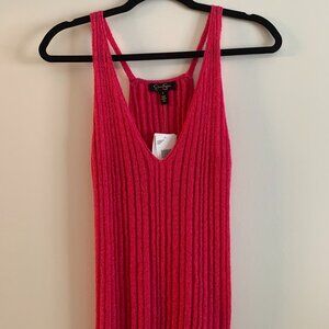 New with Tags Jessica Simpson Hot Pink Sweater Tank, Size S